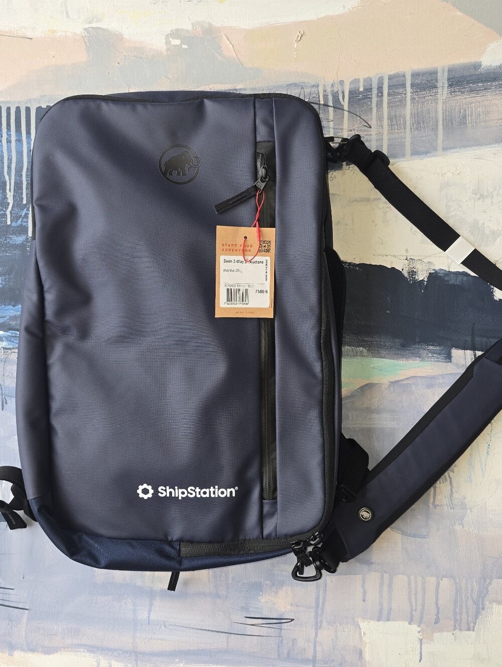 NWT Mammut Seon 3-Way 20 Auctane Backpack - Marine Blue - Shipstation Logo